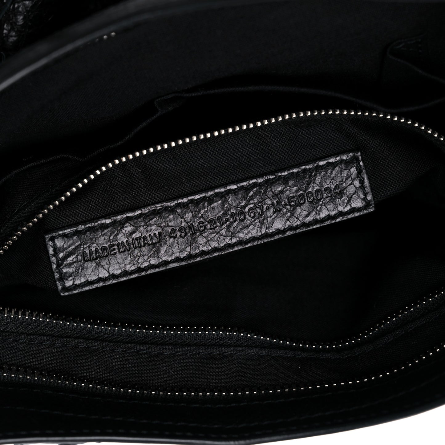 Agneau Classic Silver Hardware S City Logo Strap Black Pink