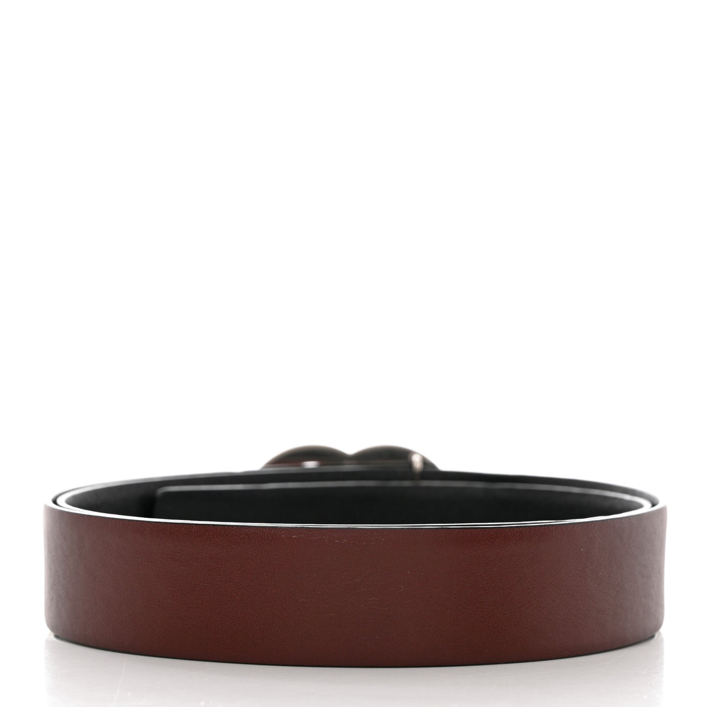 Calfskin CC Reversible Belt 80 32 Black Burgundy