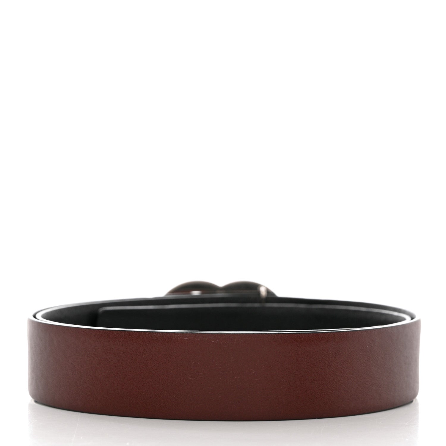 Chanel Calfskin CC Reversible Belt 80 32 Black Burgundy 4 of 10