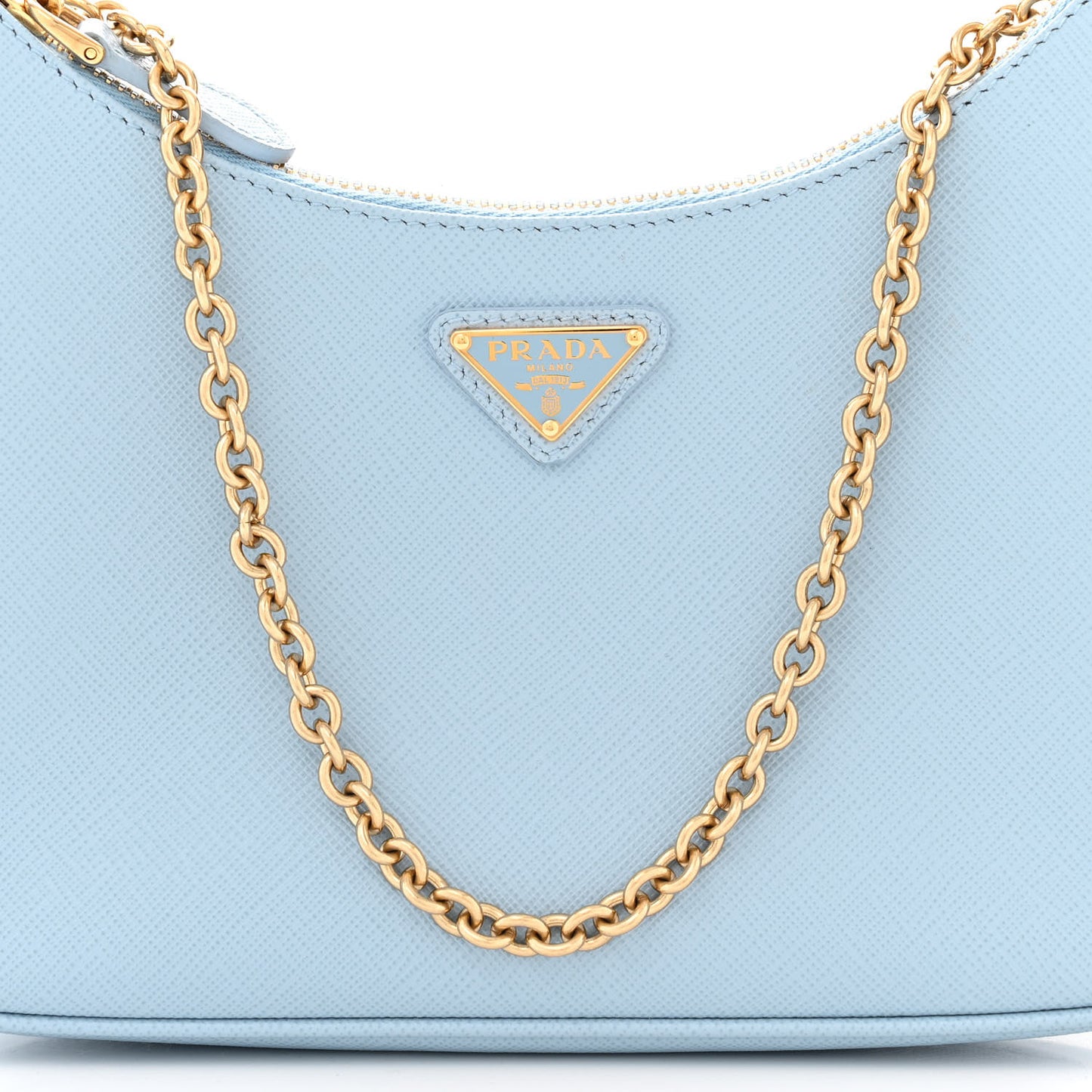 Saffiano Re-Edition 2005 Shoulder Bag Celeste