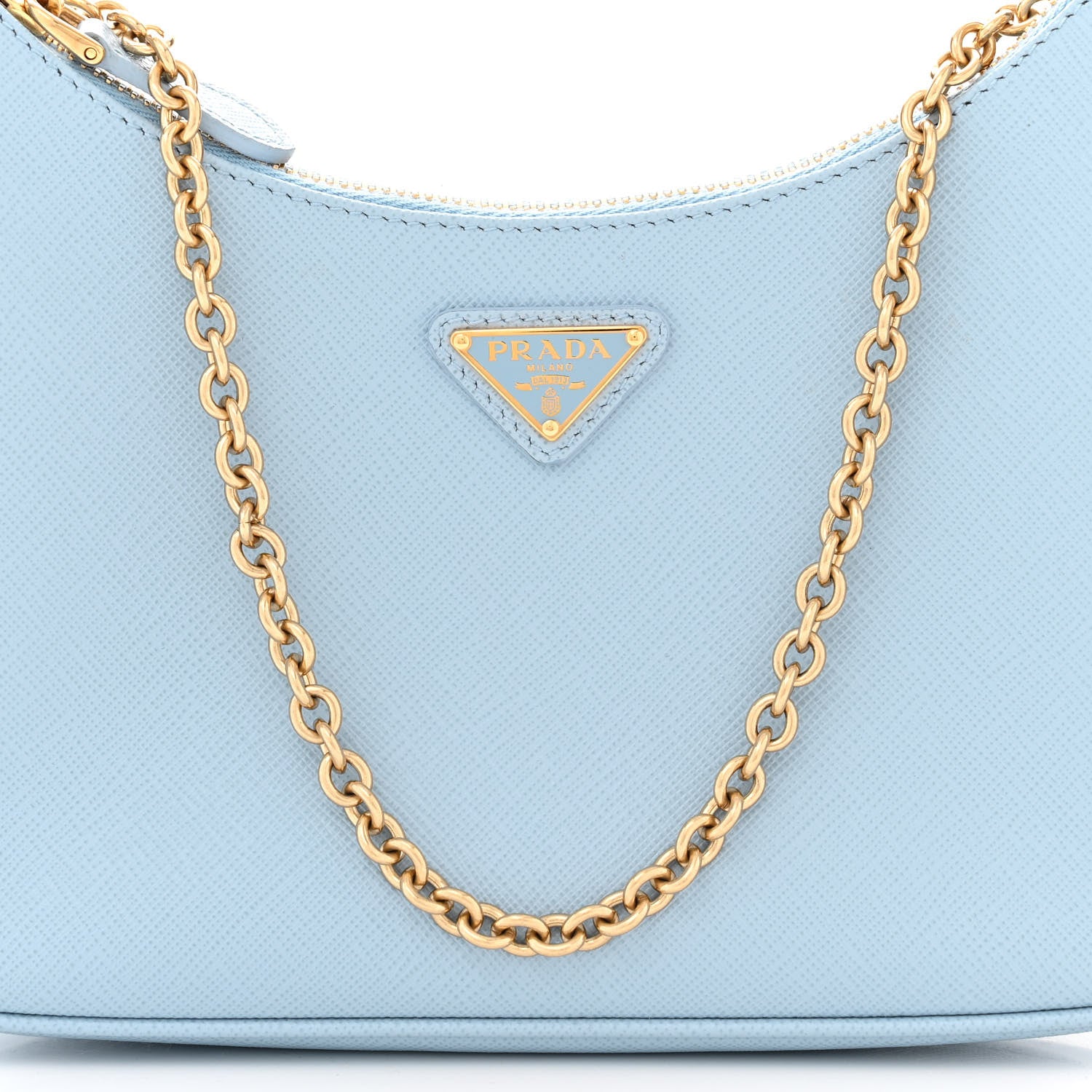 Prada Saffiano Re-Edition 2005 Shoulder Bag Celeste 9 of 11