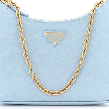 Prada Saffiano Re-Edition 2005 Shoulder Bag Celeste 9 of 11