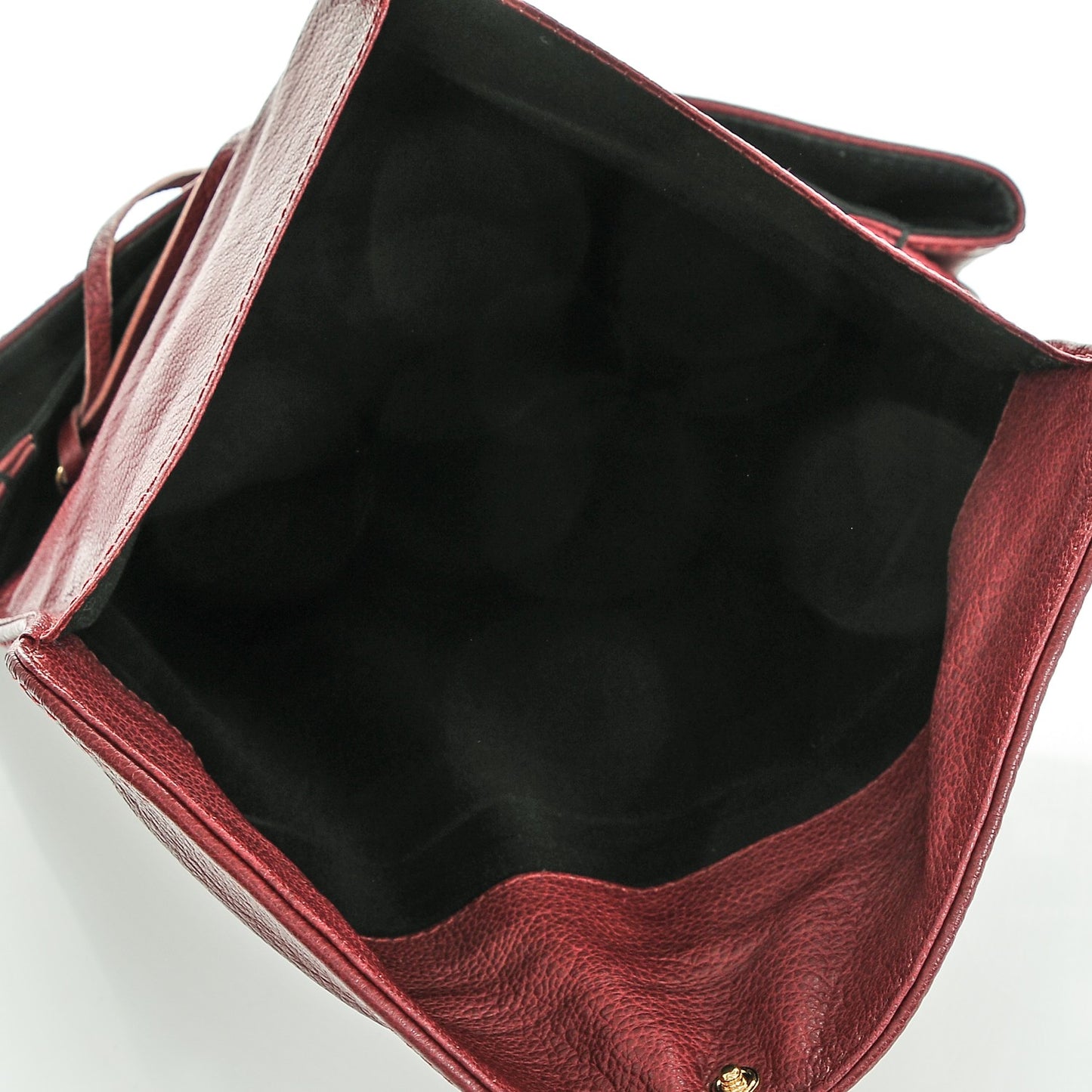Chevre Hamilton Giant 12 Gold Hardware Envelope Clutch Bordeaux