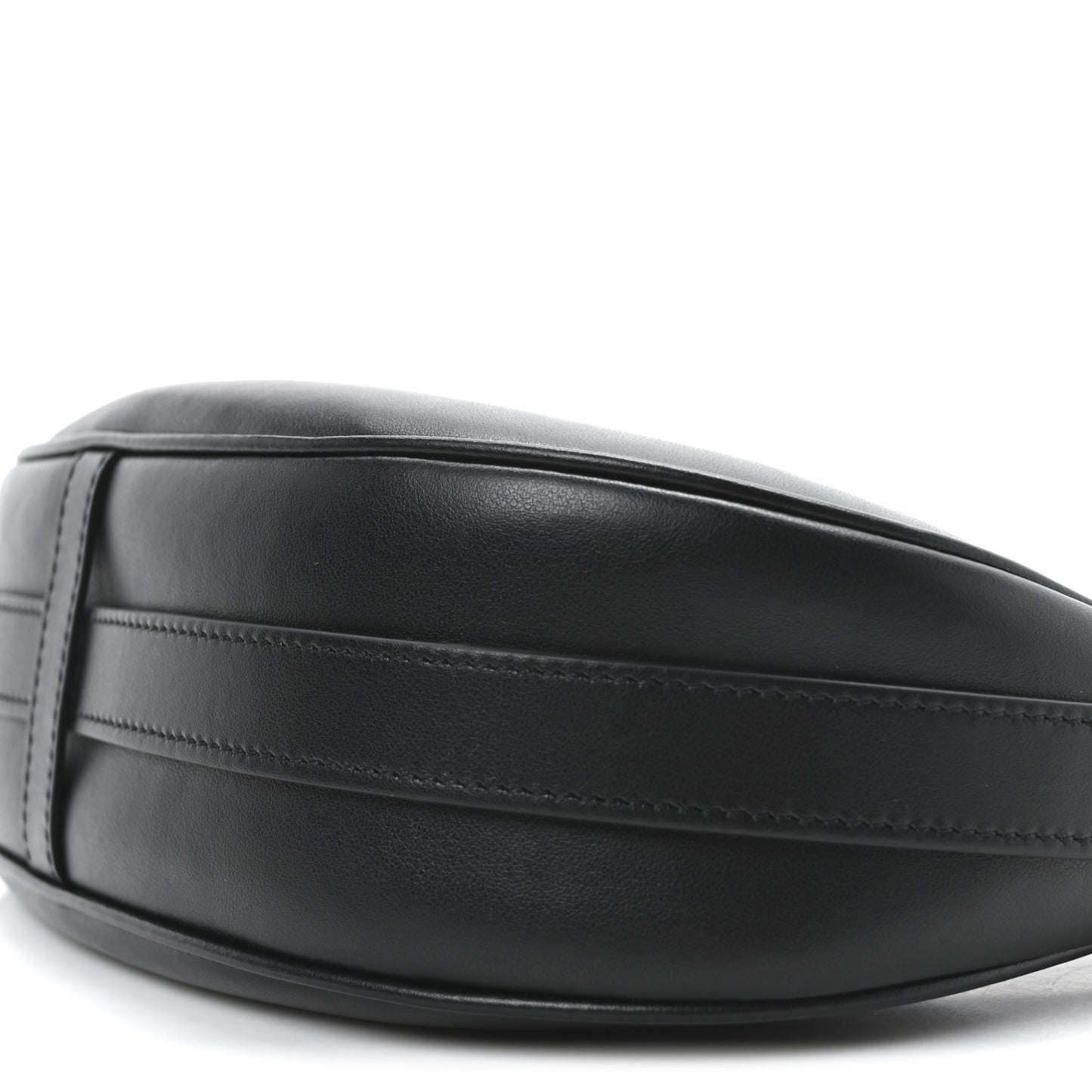 Smooth Calfskin Medium Strap Ava Shoulder Bag Black