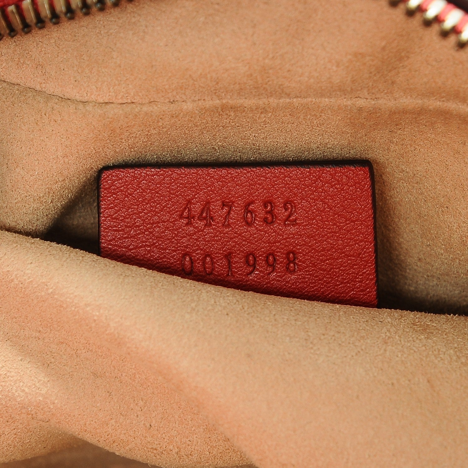 Gucci Calfskin Matelasse Small GG Marmont Chain Shoulder Bag Hibiscus Red 7 of 7