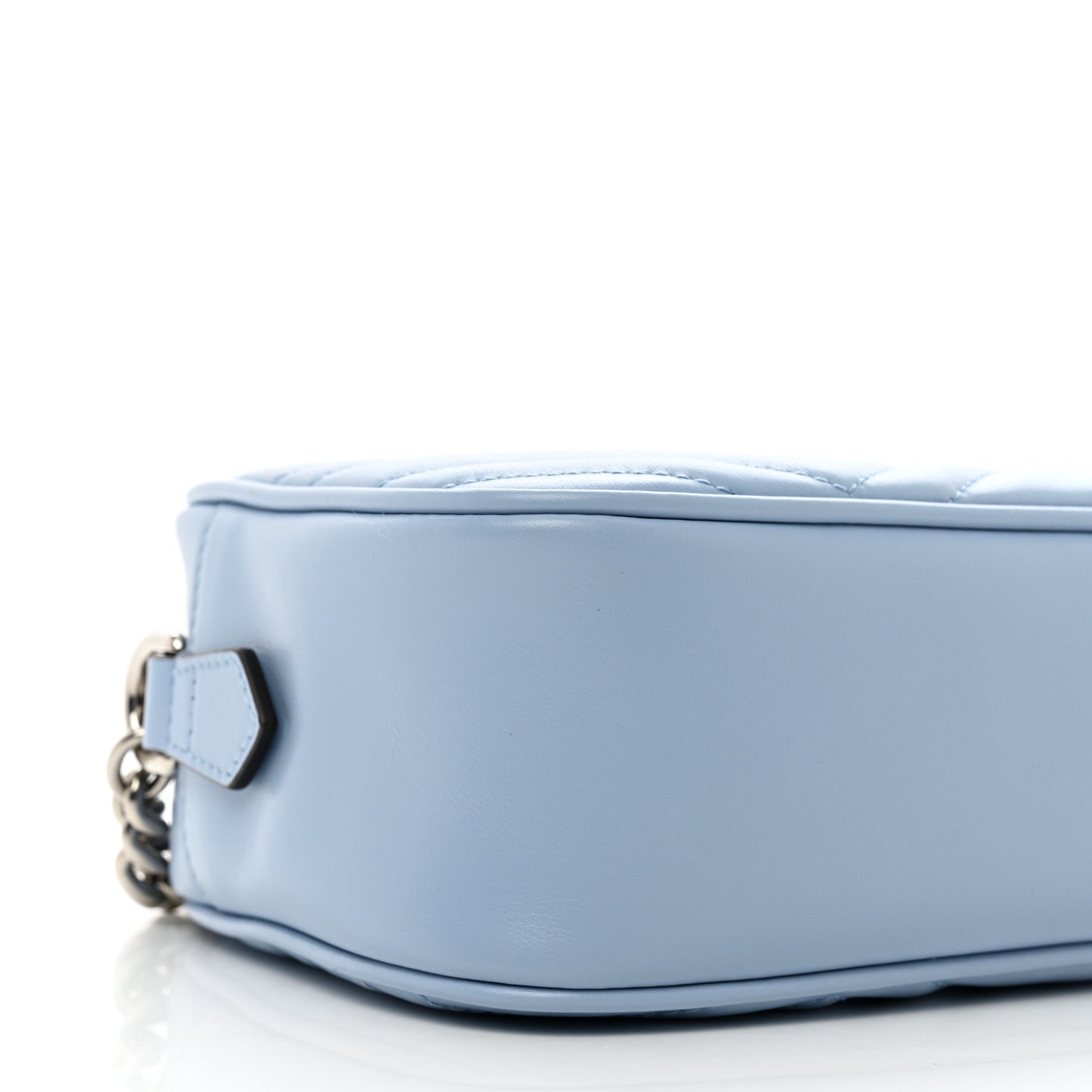 Calfskin Matelasse Small GG Marmont Chain Shoulder Bag Porcelain Light Blue