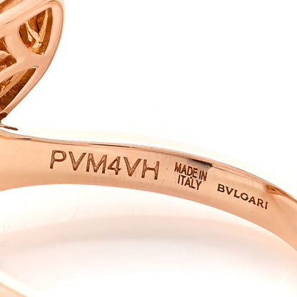 Bulgari 18K Rose Gold Diamond Divas' Dream Ring 56 7.5 4 of 5