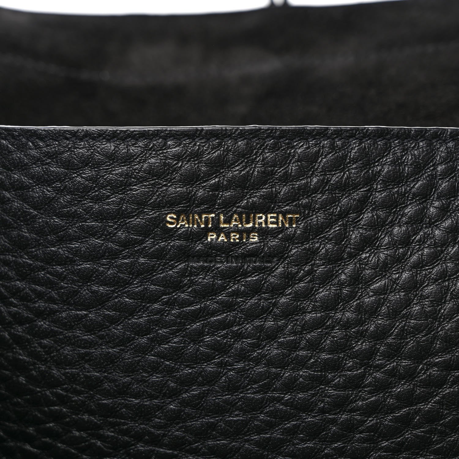 Saint Laurent Grained Calfskin Patti Tote Black 6 of 8