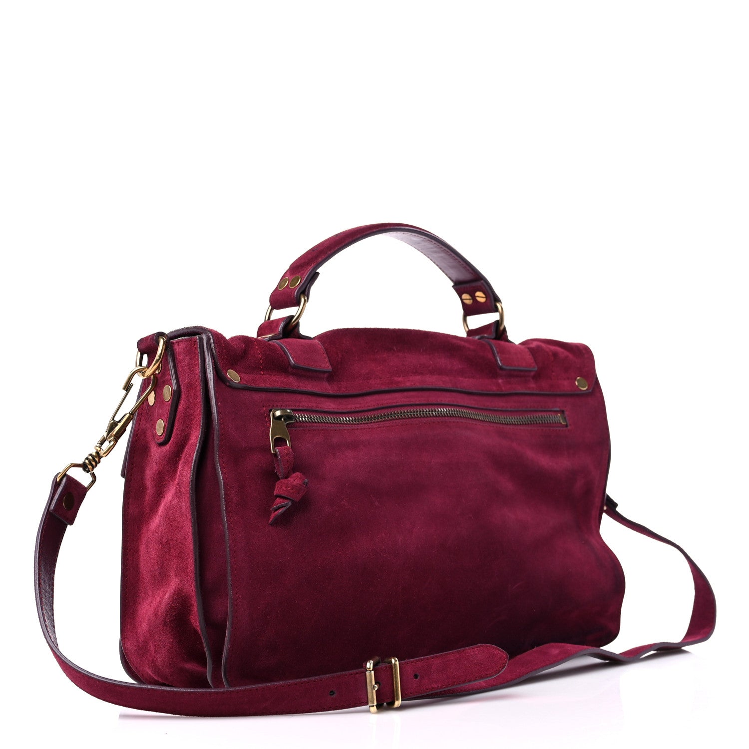 Proenza Schouler Suede Medium PS1 Satchel Raspberry 3 of 13
