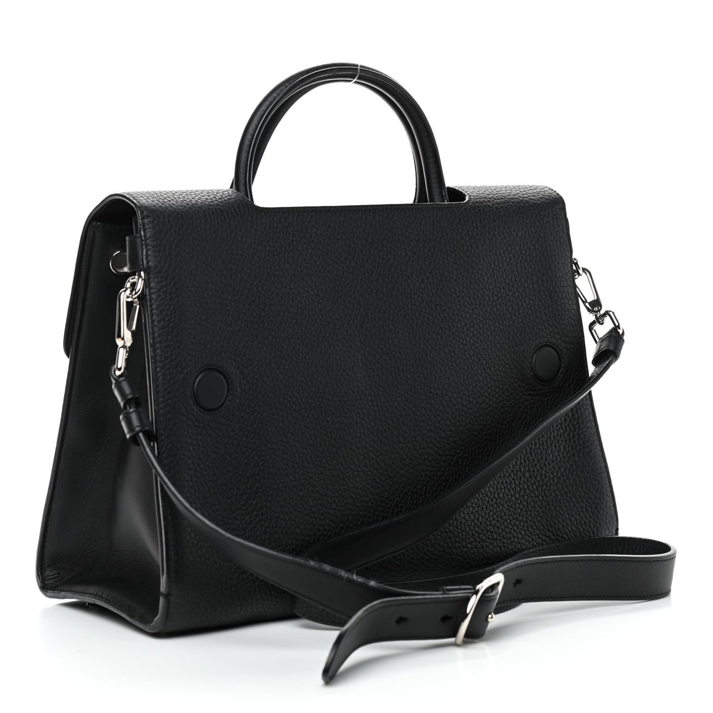 Grained Calfskin Medium Diorever Flap Black
