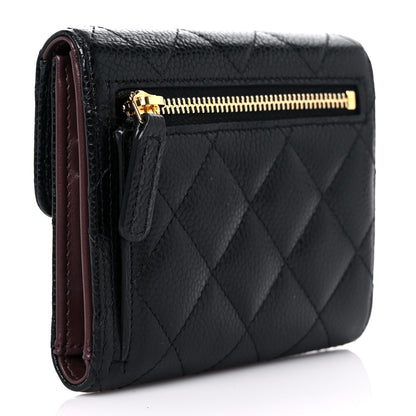Chanel Caviar Quilted Compact Flap Wallet Black 3 of 8