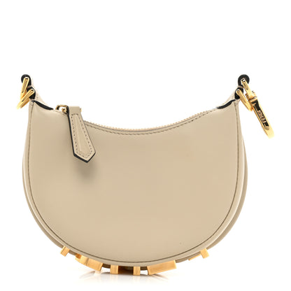 Fendi Vitello Grace New Matte Nano Fendigraphy Hobo Charm Nuvola 1 of 8