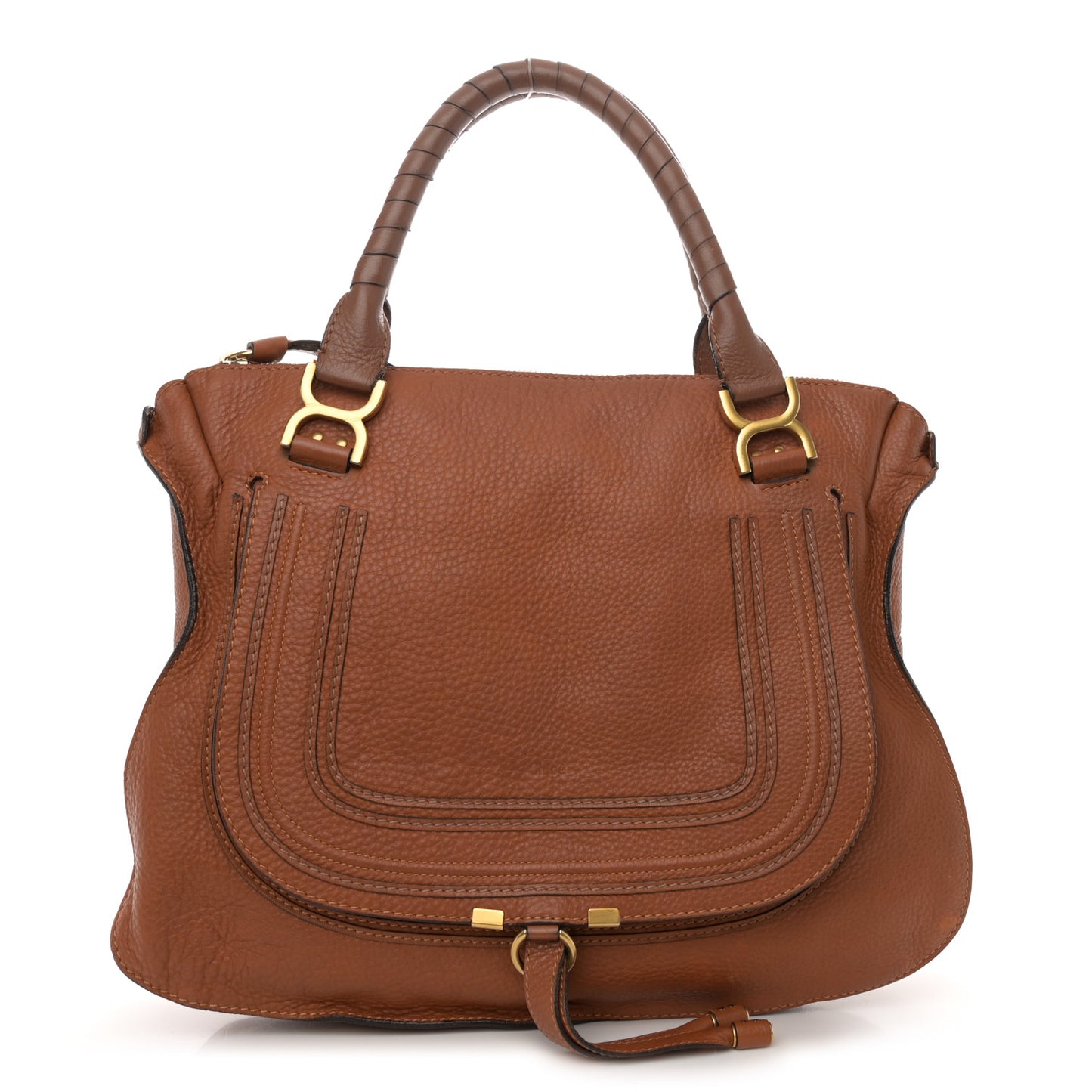 Calfskin Large Marcie Satchel Tan