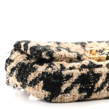 Chanel Tweed Quilted Chanel 19 Waist Bag Beige Black 9 of 11