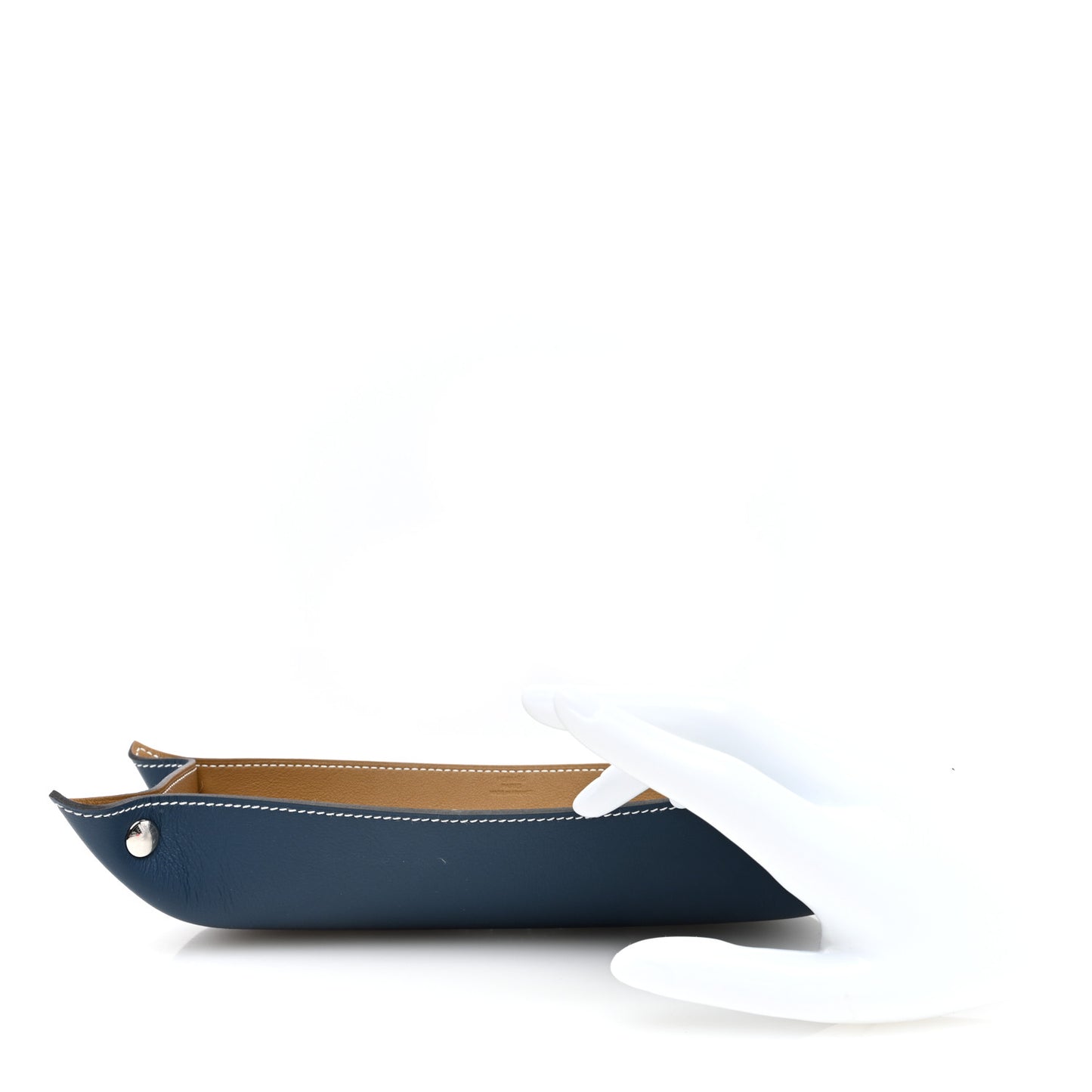 Taurillon Mises et Relances H Evelyne Pencil Case Kraft Bleu Regate