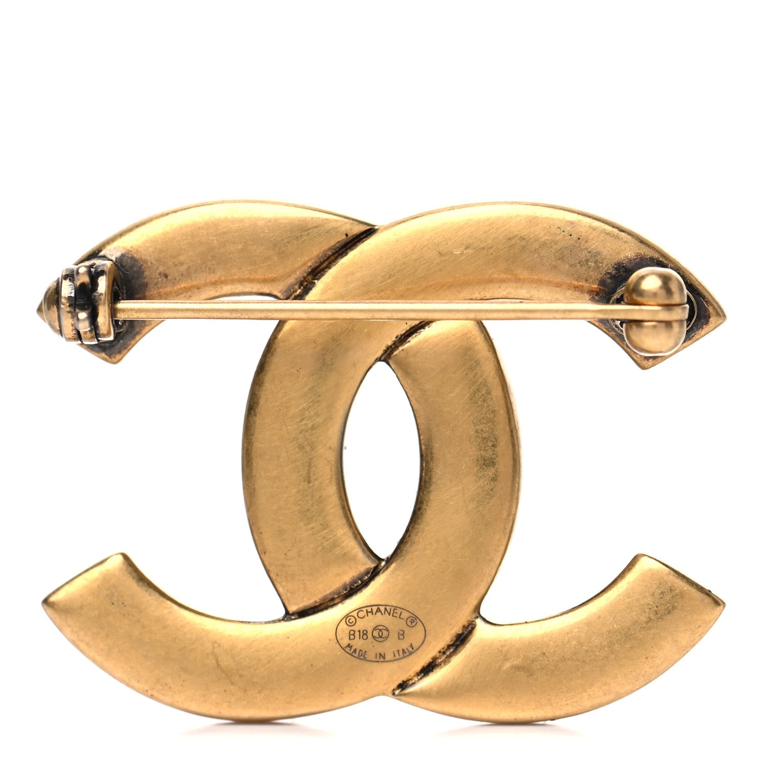 Chanel Metal CC Brooch Gold 3 of 6