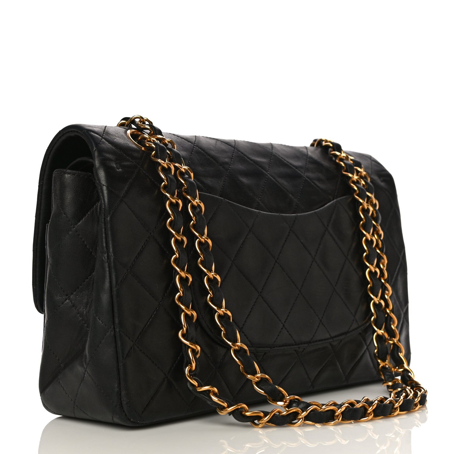Chanel Lambskin Quilted Medium Double Flap Black 3 of 29