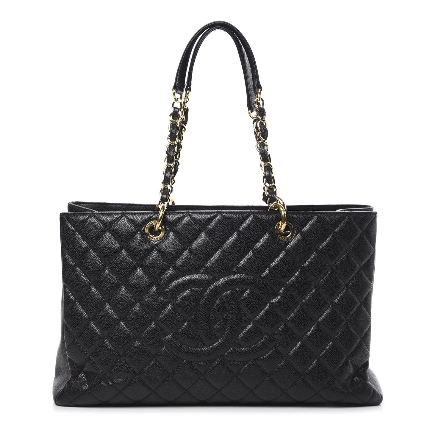 Caviar Quilted XL Grand Shopping Tote GST Black