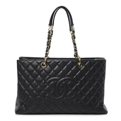 Chanel Caviar Quilted XL Grand Shopping Tote GST Black 1 of 12
