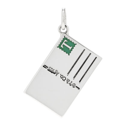 Tiffany Sterling Silver Enamel Tokyo Postcard Charm Blue 3 of 5