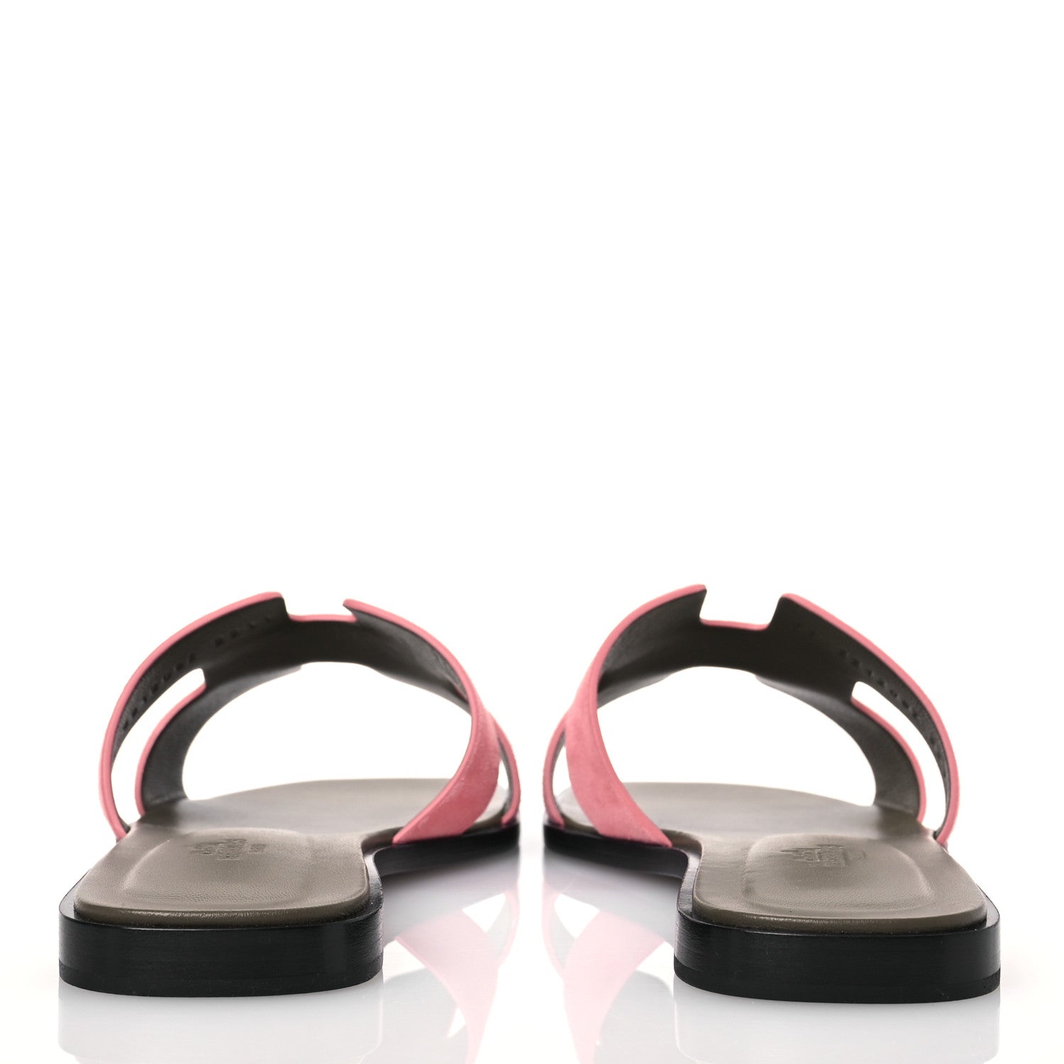 Hermes Suede Goatskin Oran Sandals 39.5 Rose Du Desert 5 of 9