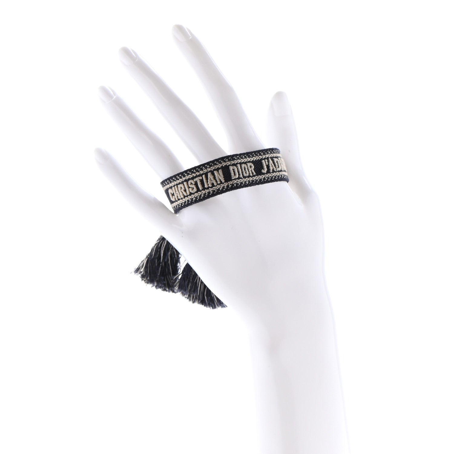 Christian Dior Woven Cotton J'Adior Friendship Bracelet Navy 2 of 4