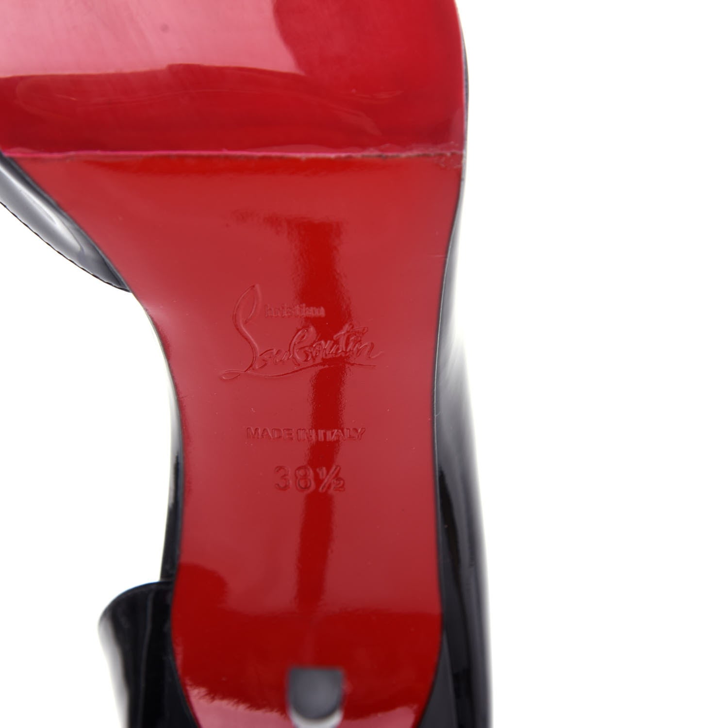 Christian Louboutin Patent Iriza 100 Pumps 38.5 Black 9 of 11