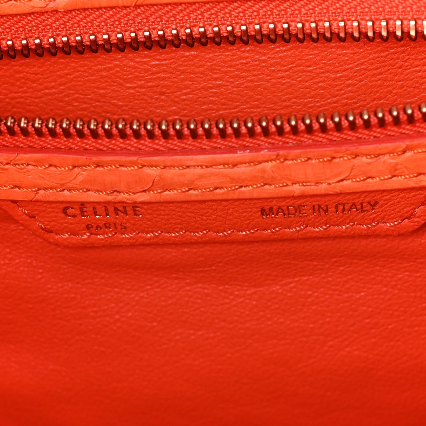 Snakeskin Mini Luggage Orange