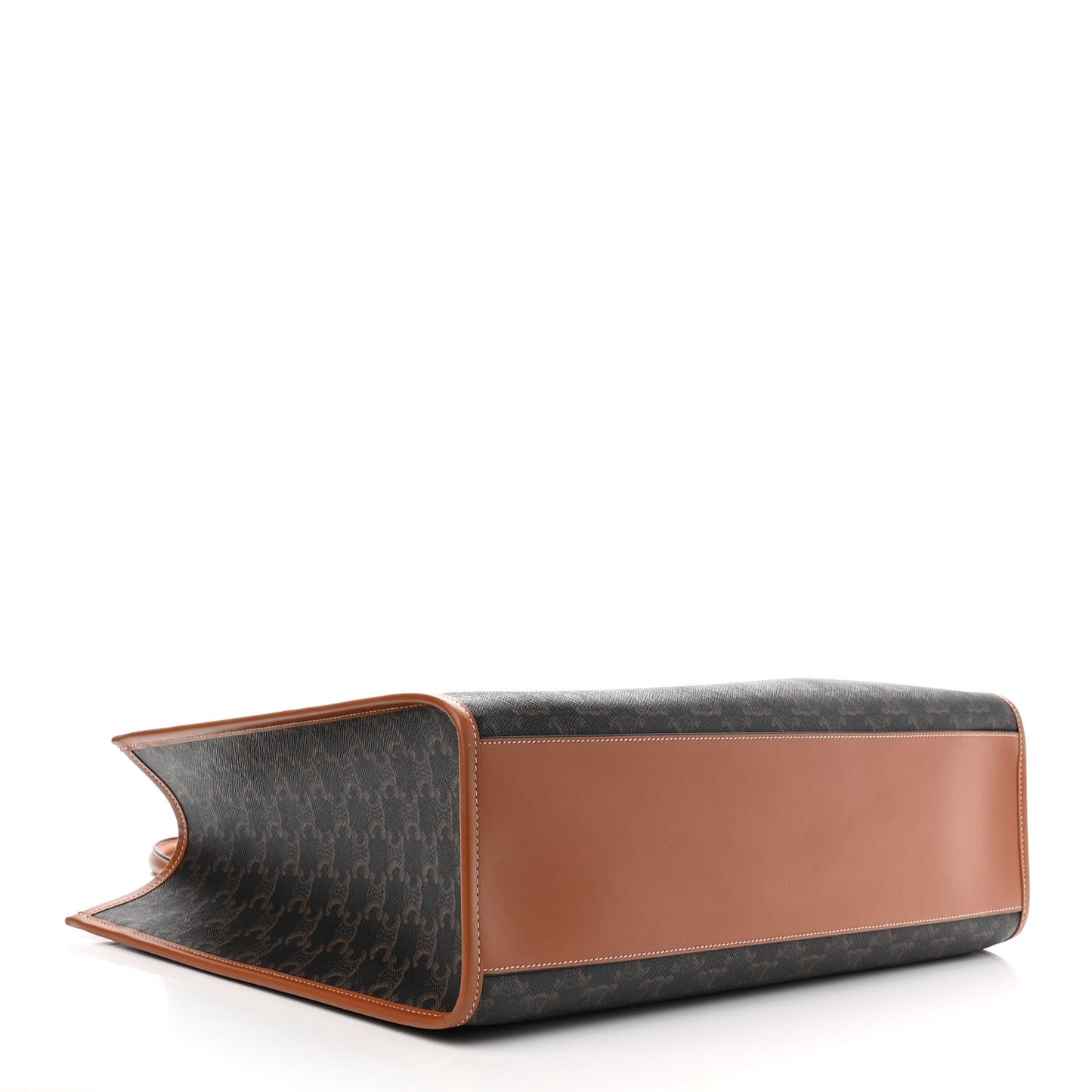 Triomphe Canvas Calfskin Horizontal Cabas Tan