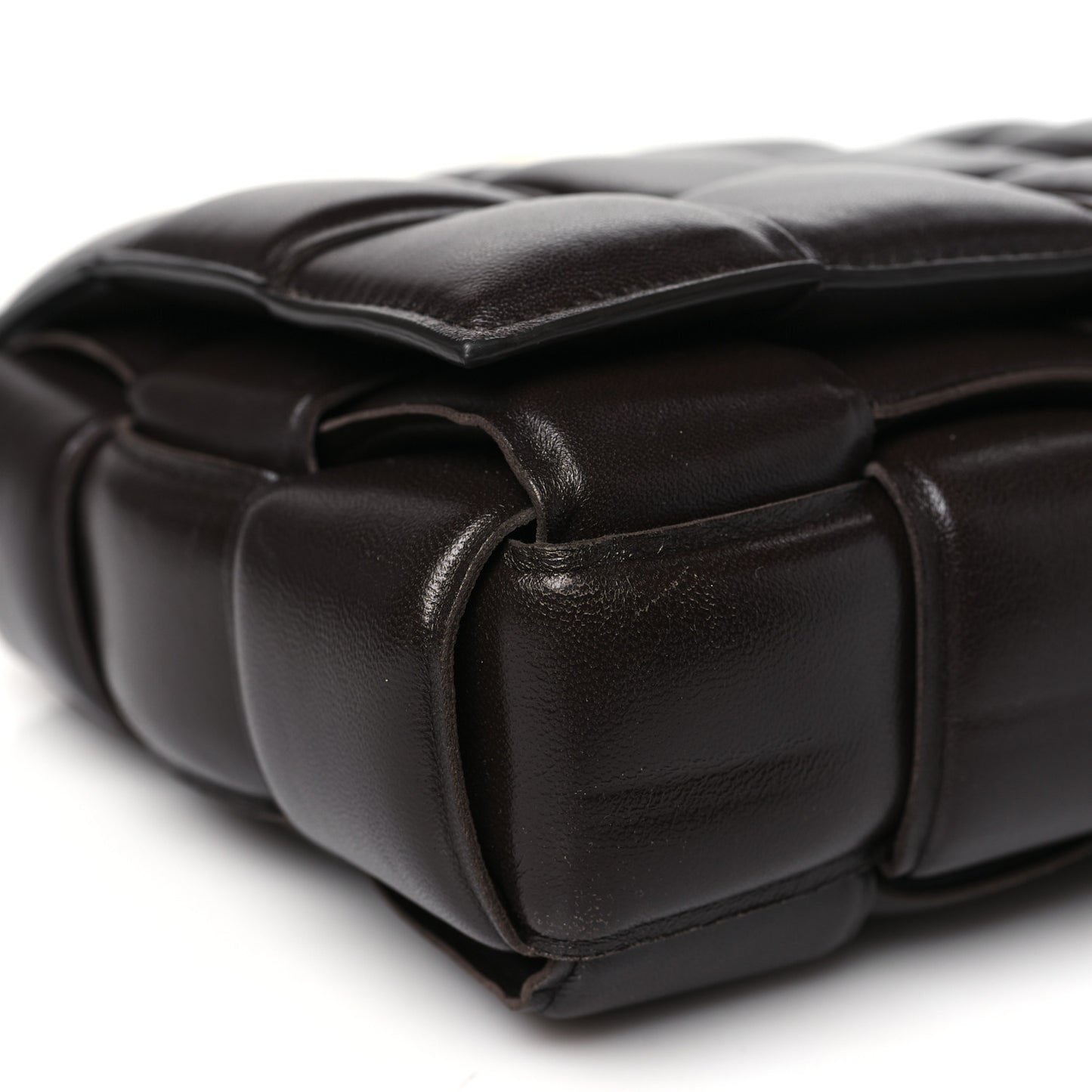Lambskin Maxi Intreccio Padded Chain Cassette Crossbody Bag Fondant
