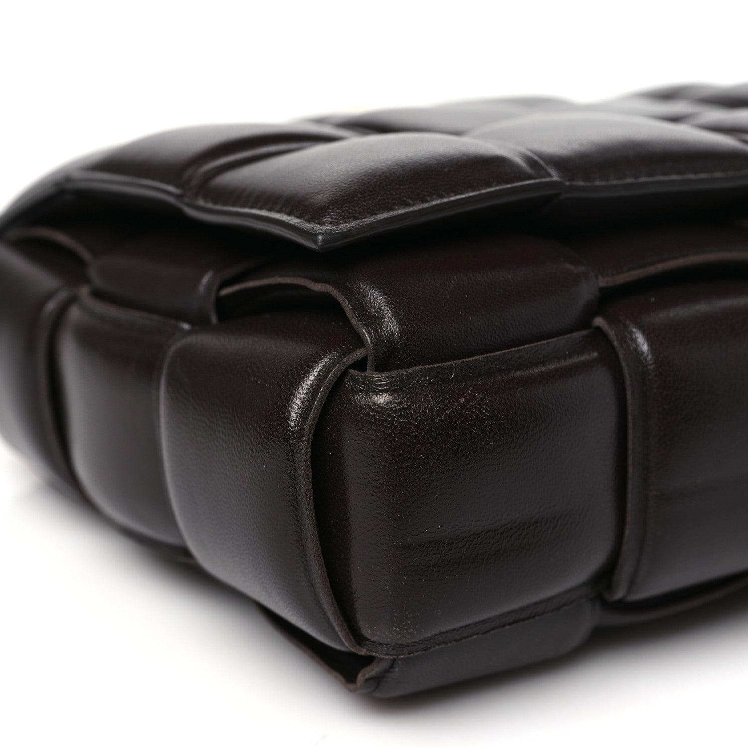 Bottega Veneta Lambskin Maxi Intreccio Padded Chain Cassette Crossbody Bag Fondant 9 of 10