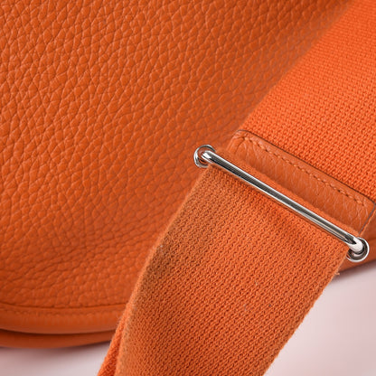 Hermes Taurillon Clemence Evelyne III GM Orange 10 of 10