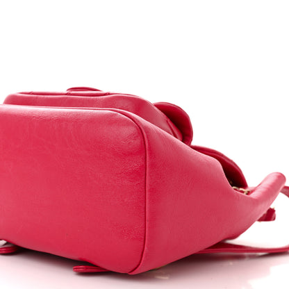 Chanel Glazed Aged Calfskin Quilted Small Duma Drawstring Backpack Red 10 of 10