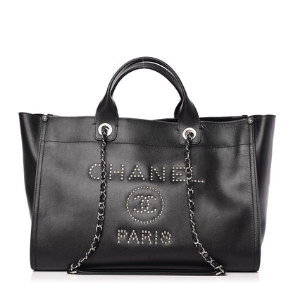 Chanel Caviar Medium Studded Deauville Tote Black 1 of 10