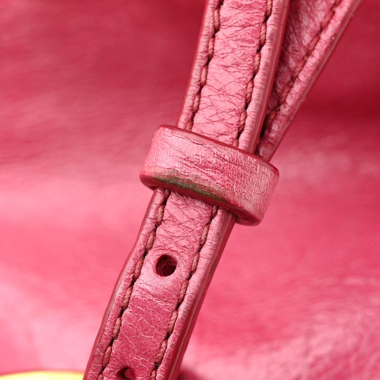 Vitello Shine Shopping Satchel Peonia