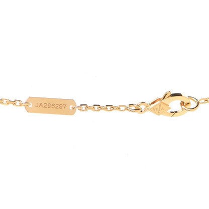 Van Cleef & Arpels 18K Yellow Gold Diamond Vintage Alhambra Pendant Necklace 5 of 6