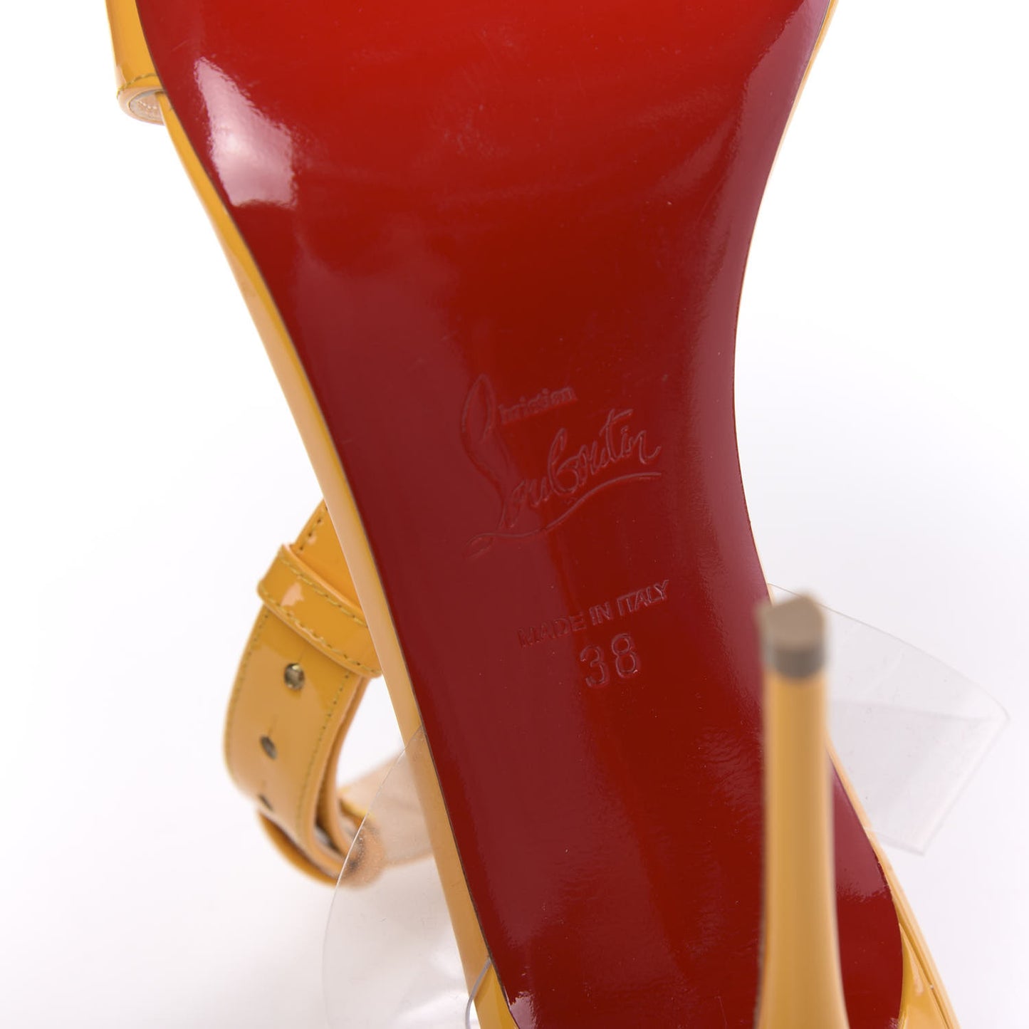 Patent PVC Jonatina 100 Sandals 38 Topaz Transparent