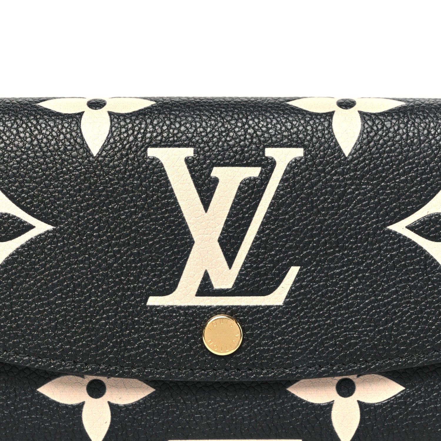 Louis Vuitton Empreinte Monogram Giant Emilie Wallet Black Beige 7 of 7
