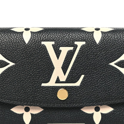 Louis Vuitton Empreinte Monogram Giant Emilie Wallet Black Beige 7 of 7