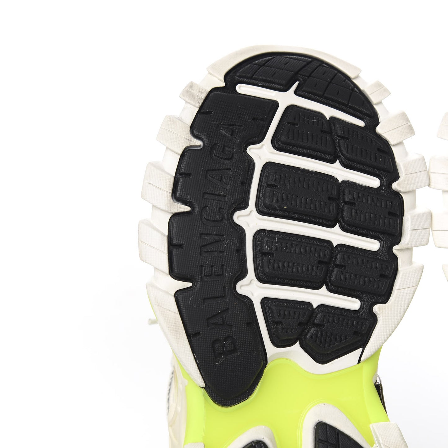 Rubber Mesh Bi-Color Womens Track.2 Open Sneakers 37 White Fluo Yellow