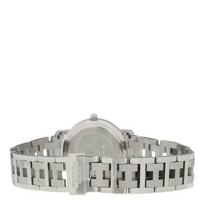 Hermes Stainless Steel 24mm Clipper Quartz Watch Pink 3 of 4