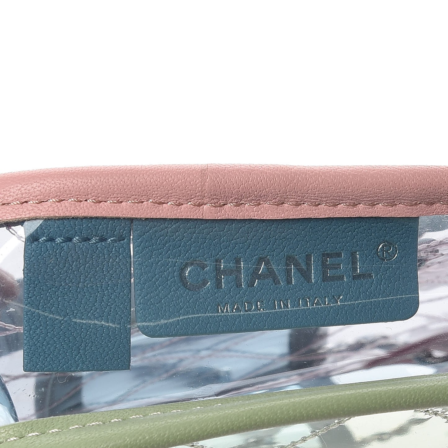 Lambskin PVC Quilted Mini Coco Splash Flap Blue Green