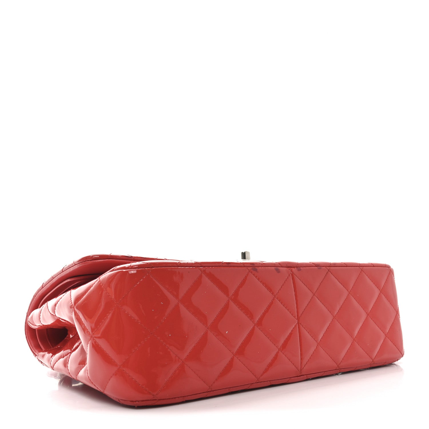 Chanel Patent Calfskin Quilted Medium Double Flap Red 4 of 10