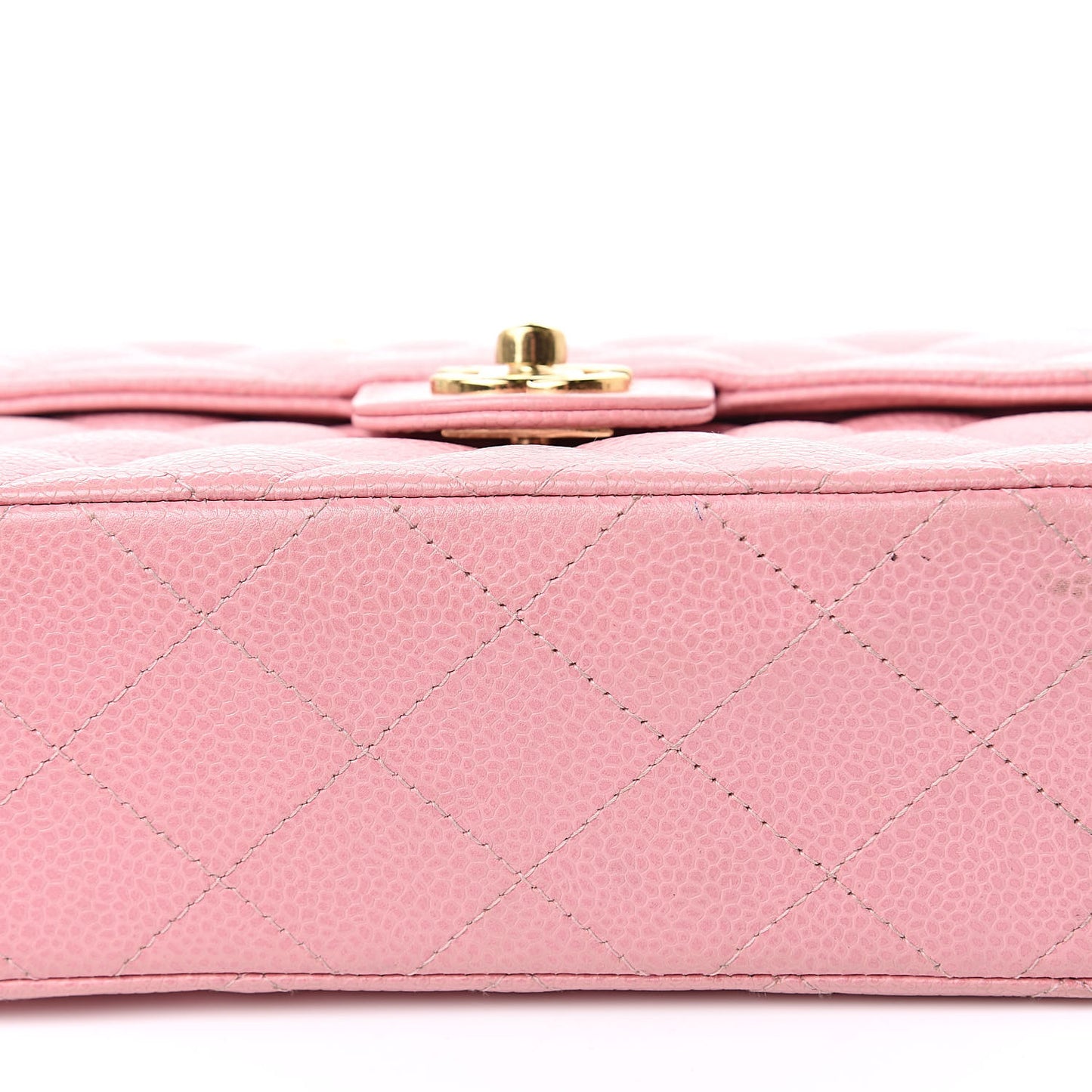 Caviar Quilted Mini Square Flap Pink