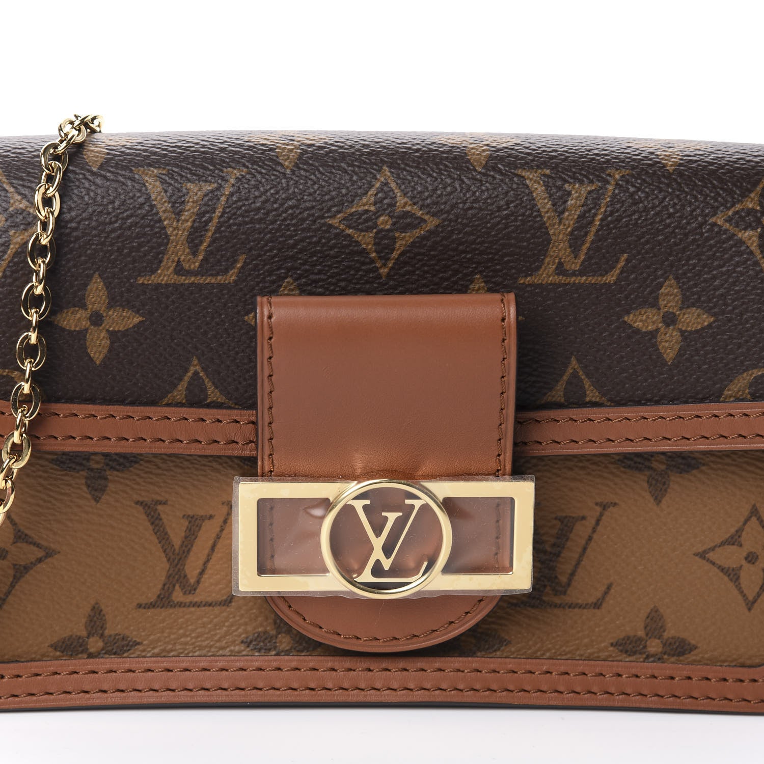 Louis Vuitton Reverse Monogram Dauphine Chain Wallet 9 of 10