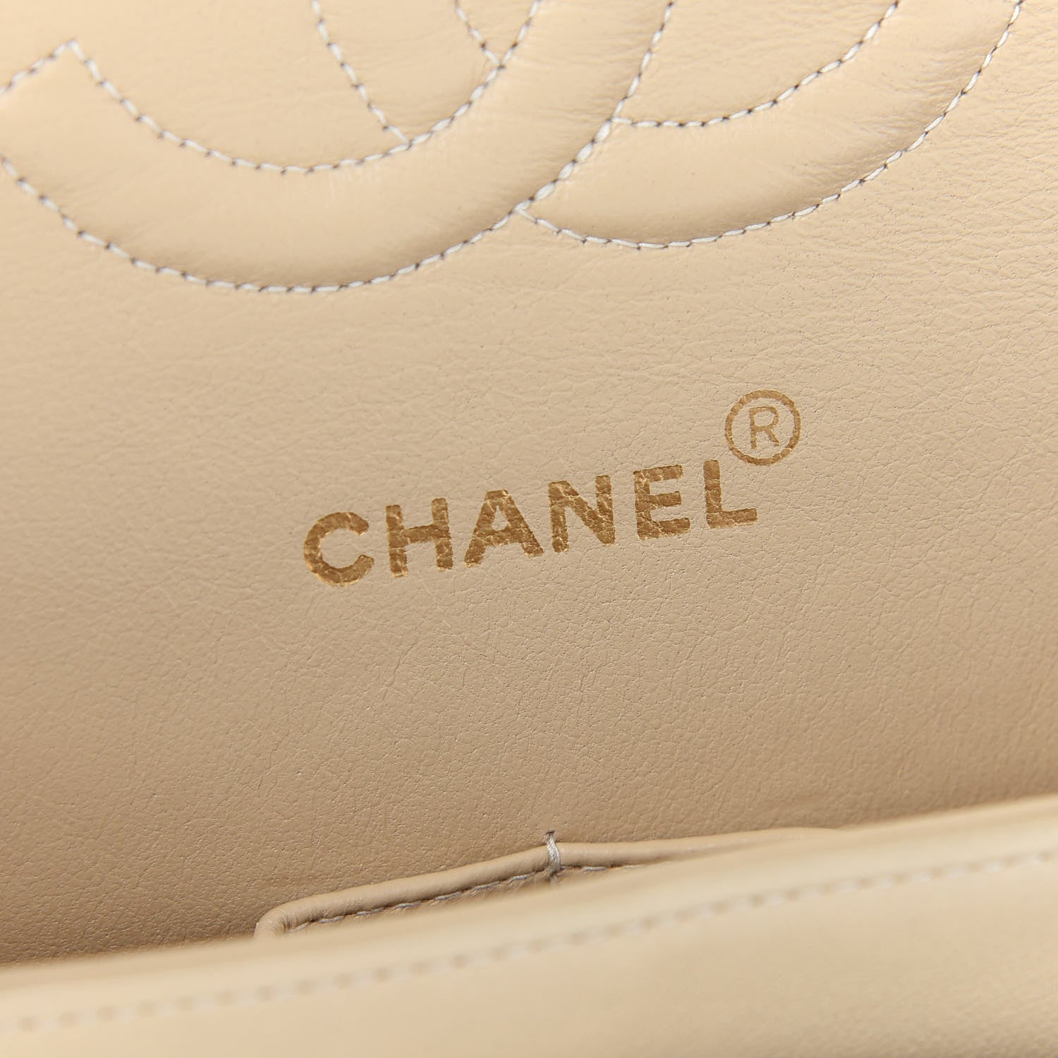 Chanel Lambskin Quilted Medium Double Flap Beige 6 of 12