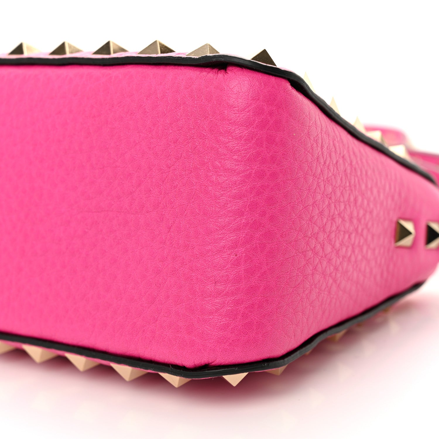 Valentino Garavani Pebbled Calfskin Small Rockstud Flip Lock Shoulder Bag Pink PP 9 of 9