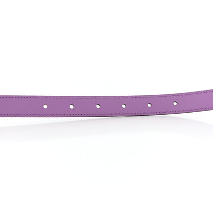 Gucci Azalea Calfskin Enamel Monochrome Double G 20mm Belt 75 30 Wisteria Chic 4 of 7