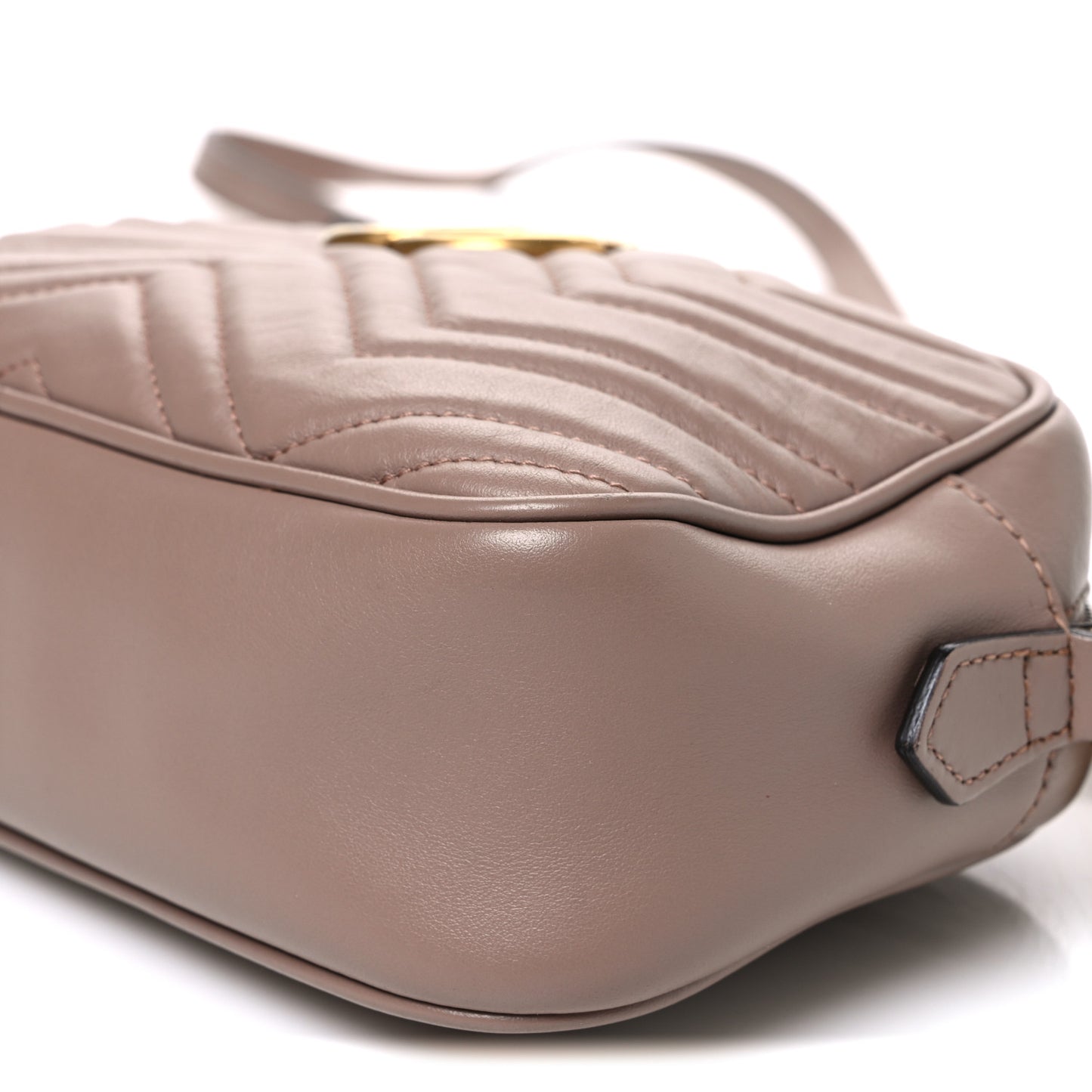 Calfskin Matelasse Small GG Marmont Chain Shoulder Bag Porcelain Rose