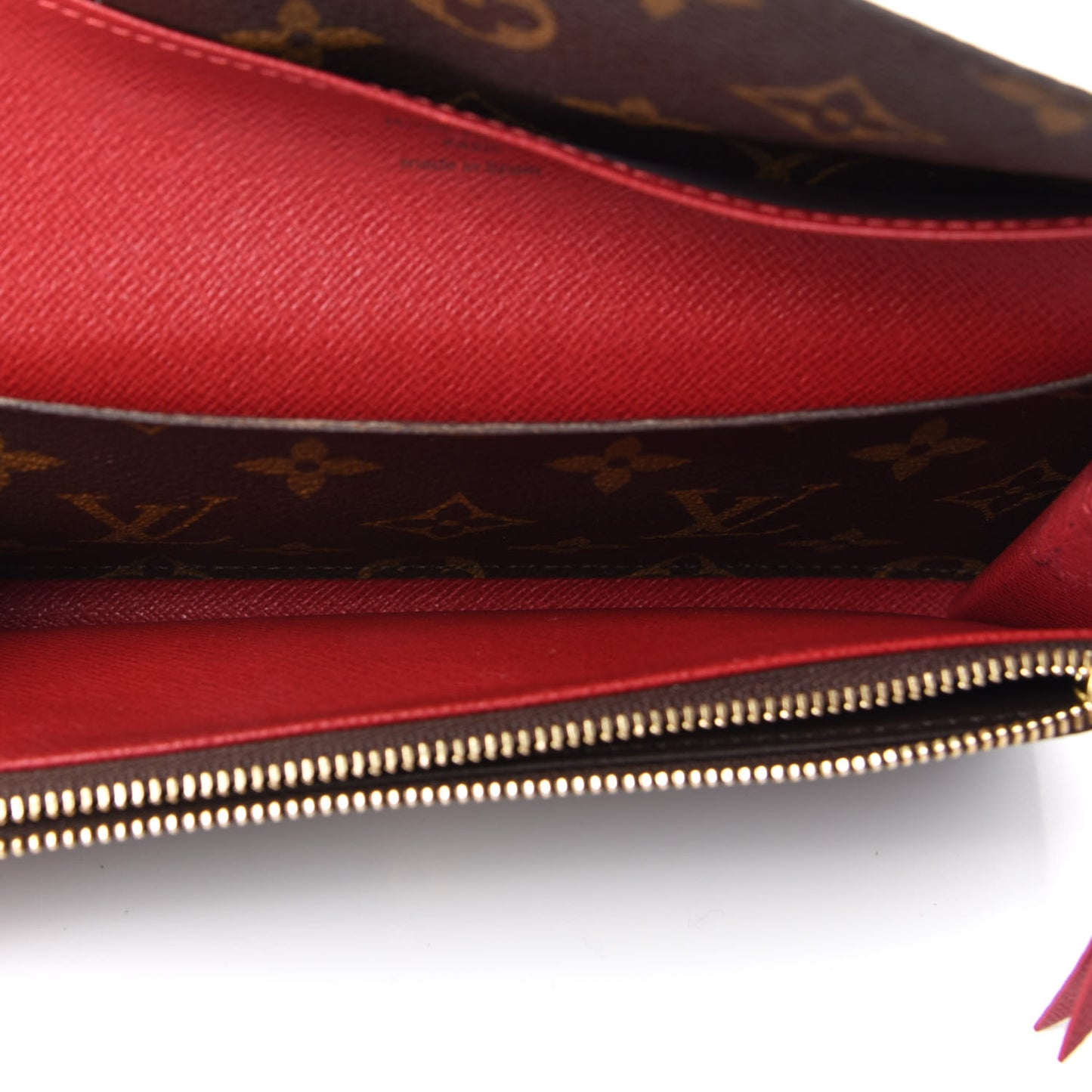 Monogram Emilie Wallet Red